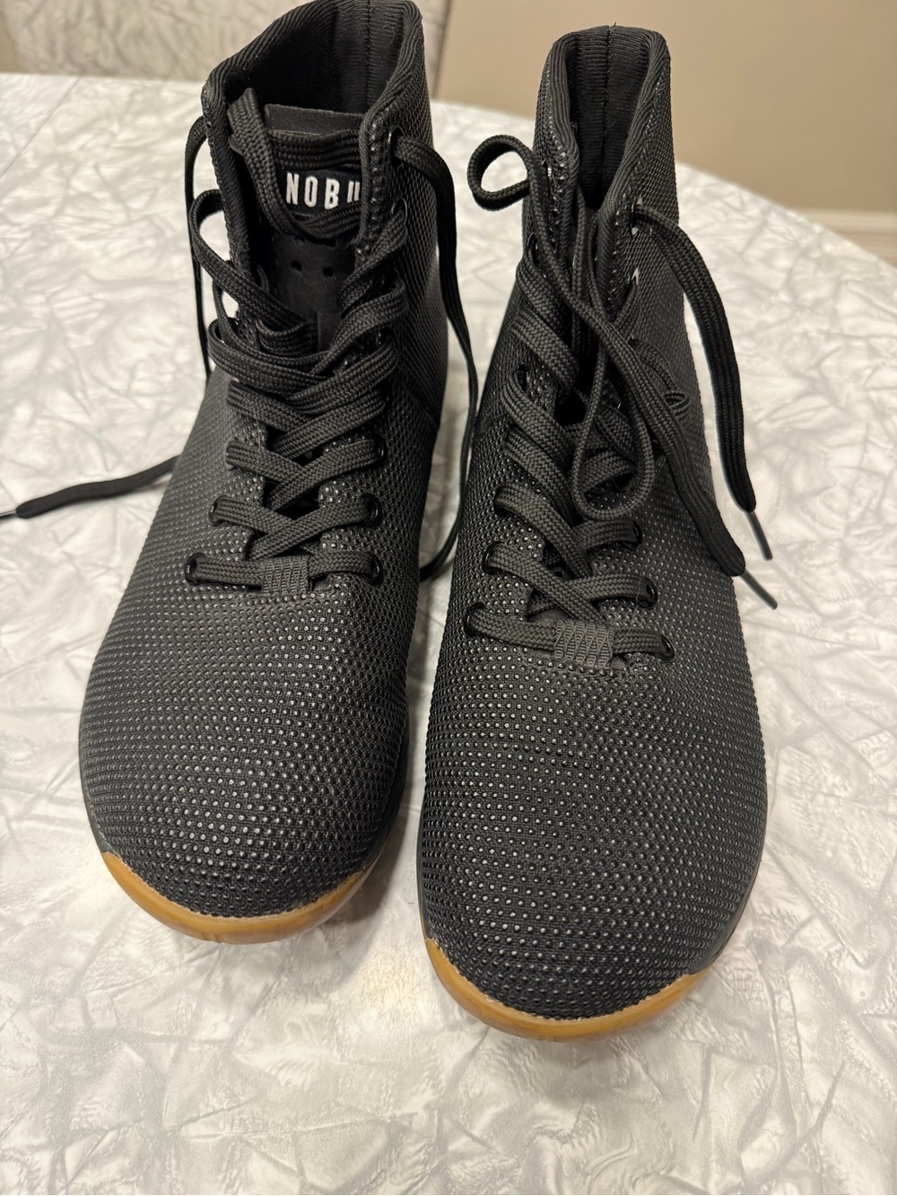 NOBULL High Top Trainer Black Gum Cross Training Shoes Men’s 8 Women’s 9.5